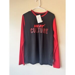 Youth Miami Heat Nike Black 2024/25‎ Pregame Performance Long Sleeve T-Shirt
